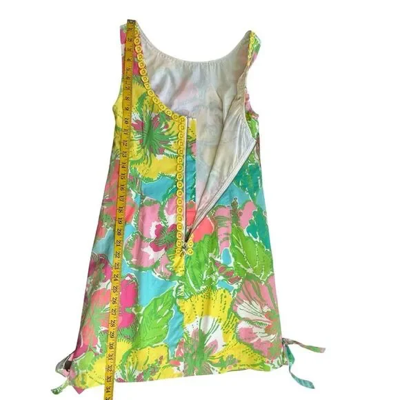 LILY PULITZER Delia Floral Shift Dress in Shorely Big Blue Flirt Size 6 - Picture 13 of 16